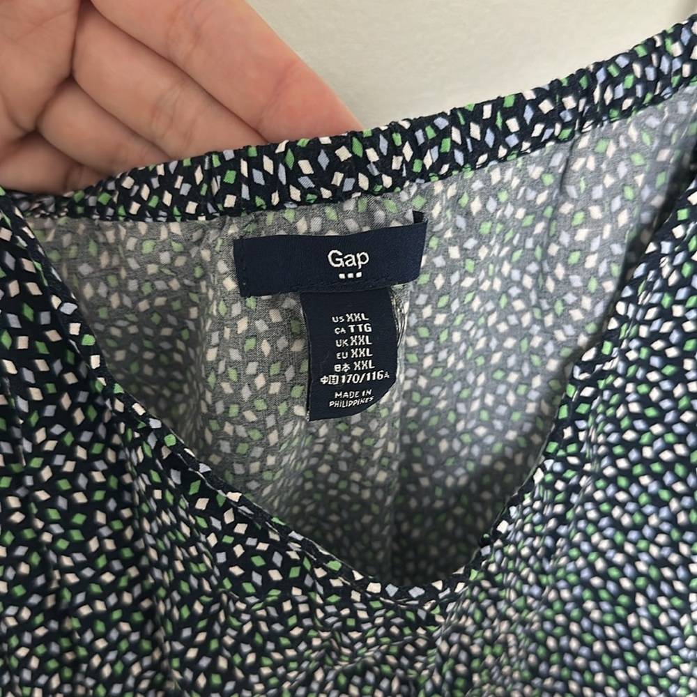 Gap Cami Spaghetti Strap Patterned Dress Xxl - image 2